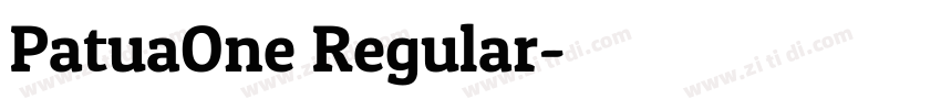 PatuaOne Regular字体转换
